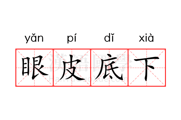 眼皮底下 眼皮底下