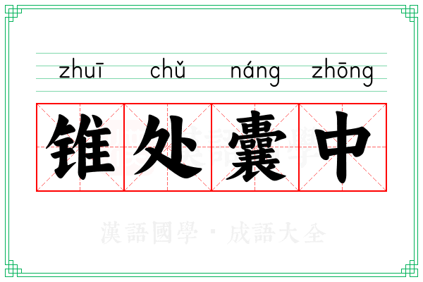 锥处囊中 锥处囊中