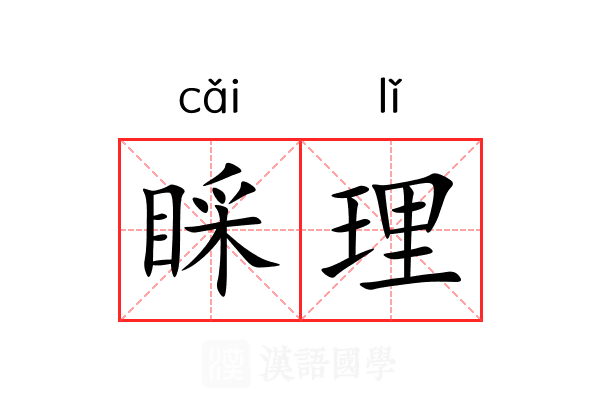 睬理