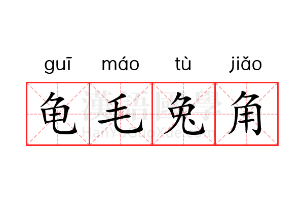 龟毛兔角 龟毛兔角