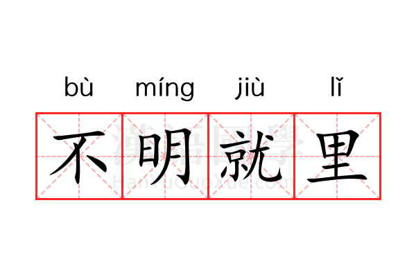 不明就里 不明就里