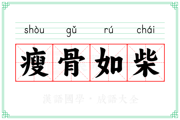 瘦骨如柴 瘦骨如柴